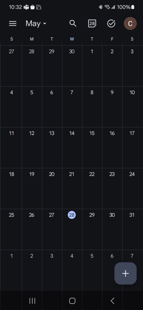 blank calendar